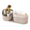 Multi-functional desktop tissue box, makeup brush bucket, pen holder, rotating tissue box, makeup storage bucket, living room Item Picture